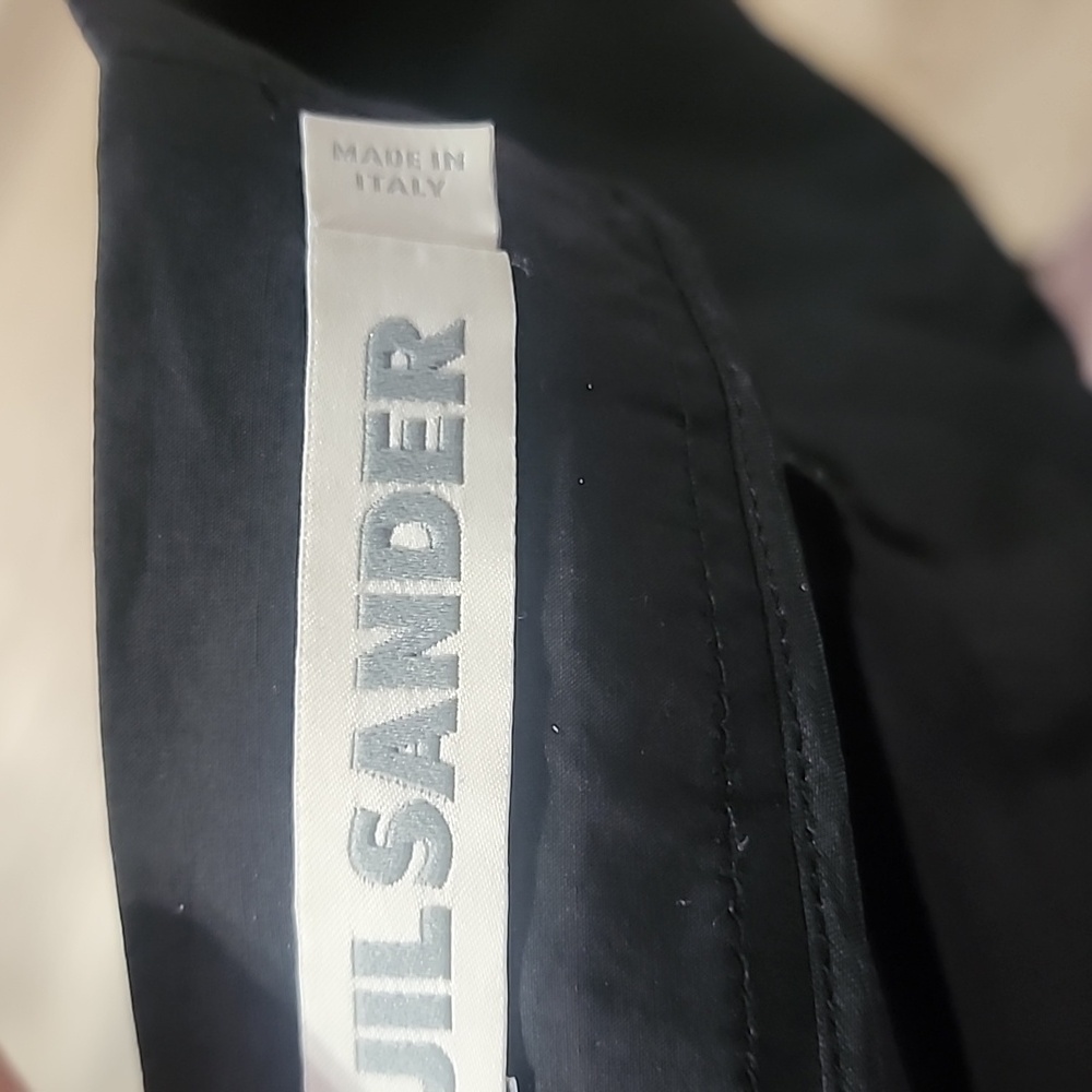 JIL SANDER EUC COTTON HIGH WAIST CROP MADE IN ITALY POCKETED PANTS SIZE EU42 - Picture 3 of 12